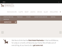 Tablet Screenshot of hotelmarinetta.it